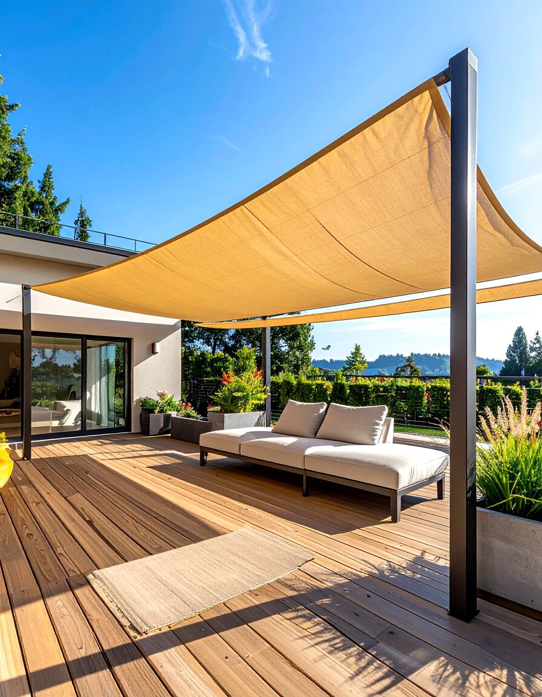 Rectangular Shade Sails for Maximum Coverage - 40 Shade Ideas for Comfortable Outdoor Living Spaces