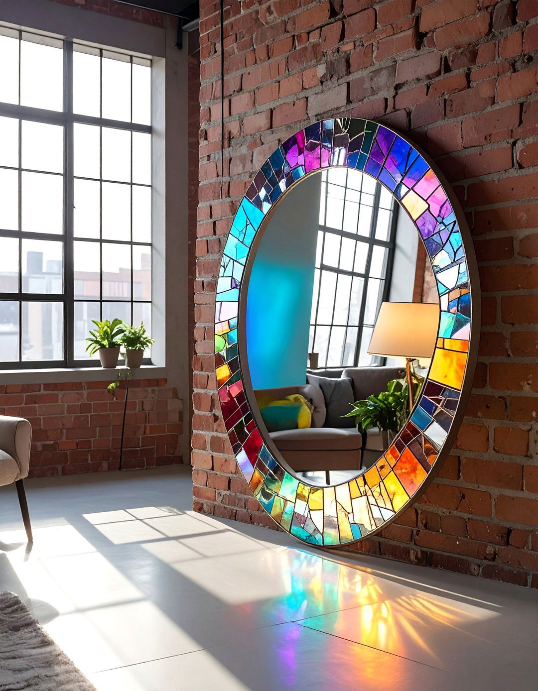 Recycled CD Mosaic Mirror - 20 Mosaic Mirror Ideas for Unique Home Decor