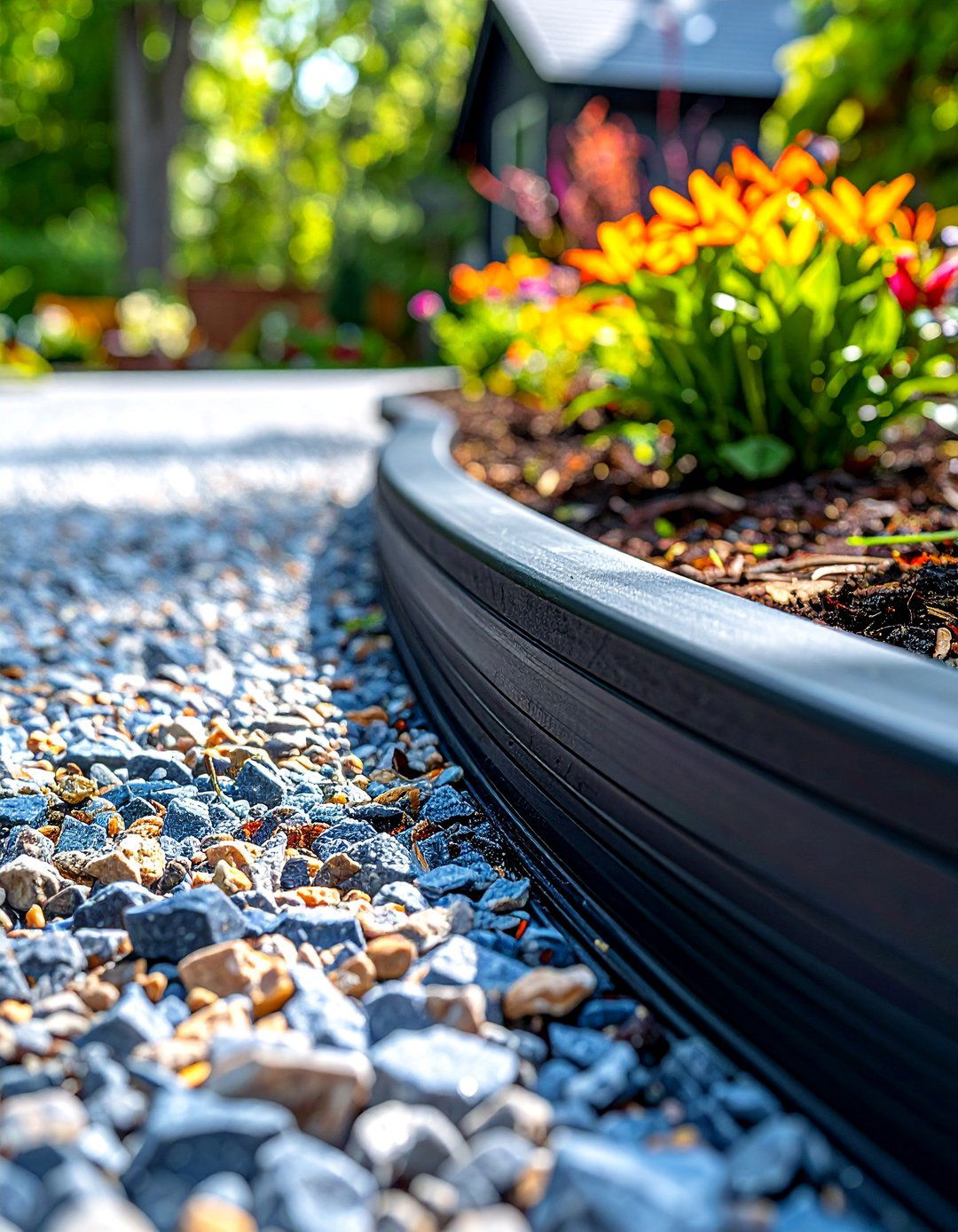 Recycled Rubber Edging - 25 Gravel Driveway Edging Ideas for a Polished Finish