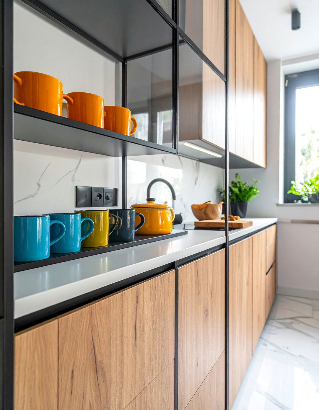 Reeded Glass Kitchen Cabinets for Textural Interest - 20 Modern Style Glass Kitchen Cabinets for a Sleek Look