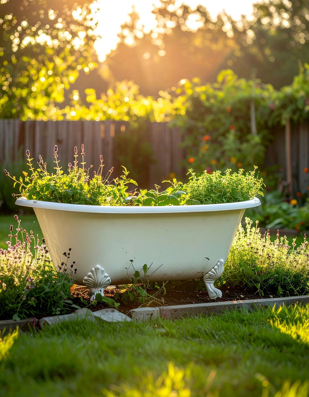 Repurposed Bathtub Planters - 25 Budget-Friendly Raised Garden Bed Ideas for Your Backyard