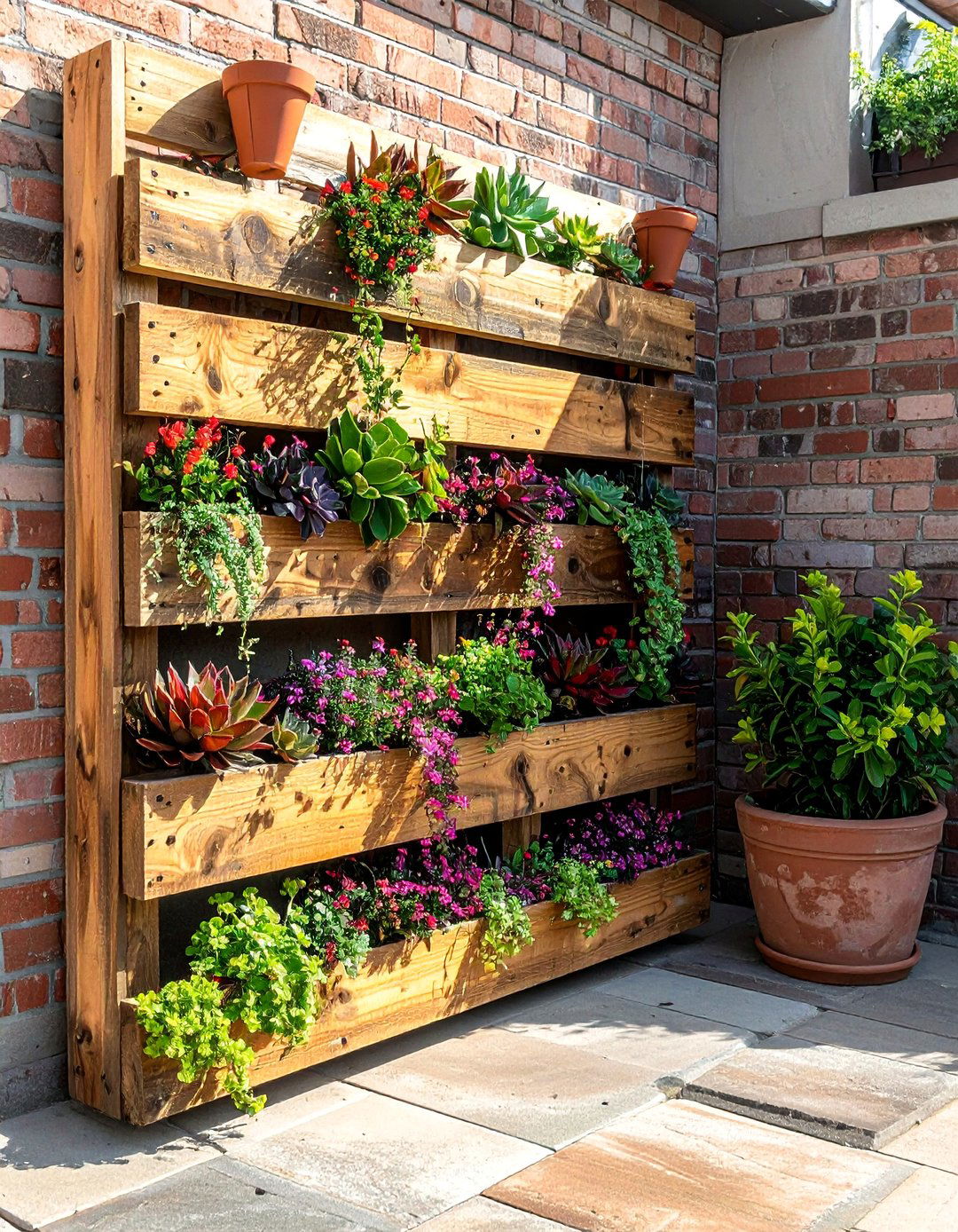 Repurposed Pallet Vertical Garden - 40 Vertical Garden Ideas for Small Spaces