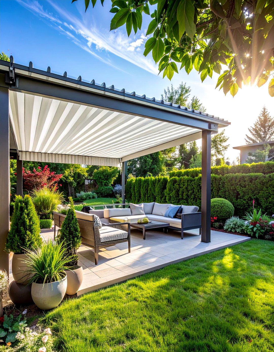 Retractable Awnings for Flexible Coverage - 40 Shade Ideas for Comfortable Outdoor Living Spaces