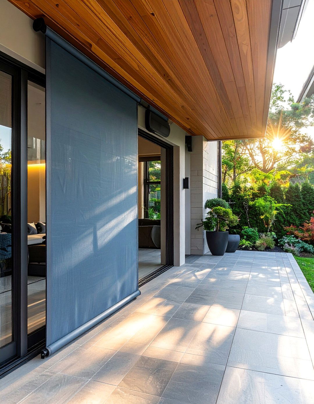 Retractable Side Screens for Wind Protection - 40 Shade Ideas for Comfortable Outdoor Living Spaces