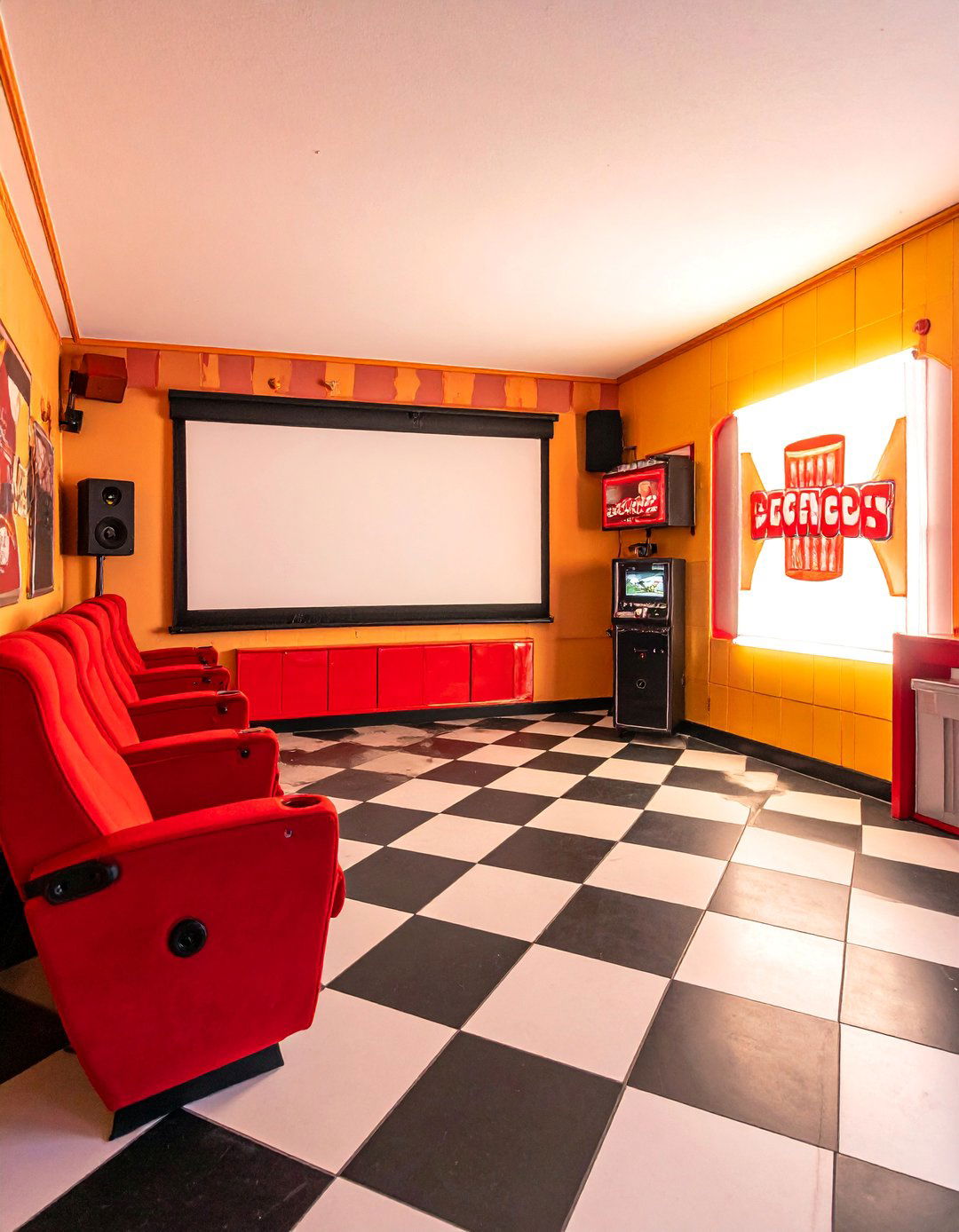 Retro Drive In Theater - 40 Small Home Theater Ideas for Movie Nights