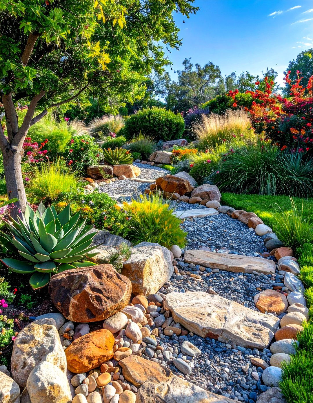 River Rock Garden Beds - 40 Stone Landscaping Ideas for a Beautiful Outdoor Space