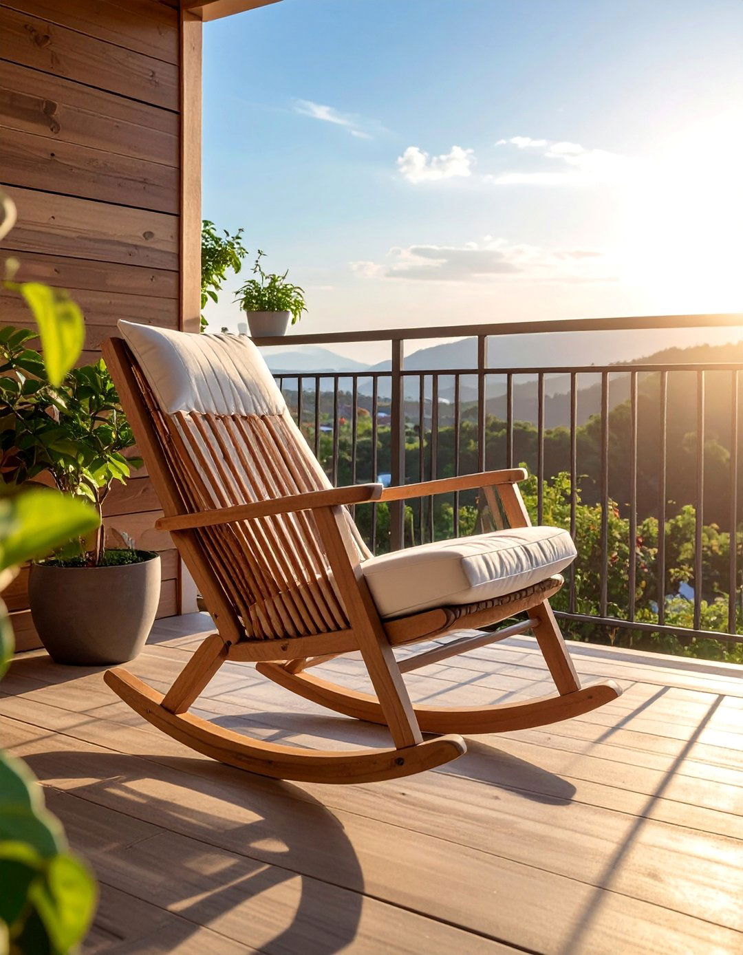 Rocking Chair Balcony Retreat - 25 Balcony Seating Ideas for Small Outdoor Spaces