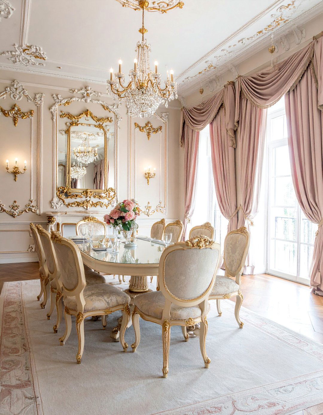 Rococo Louis XV Ornate Dining Room - 25 French Parisian Dining Room Ideas for Elegant Homes