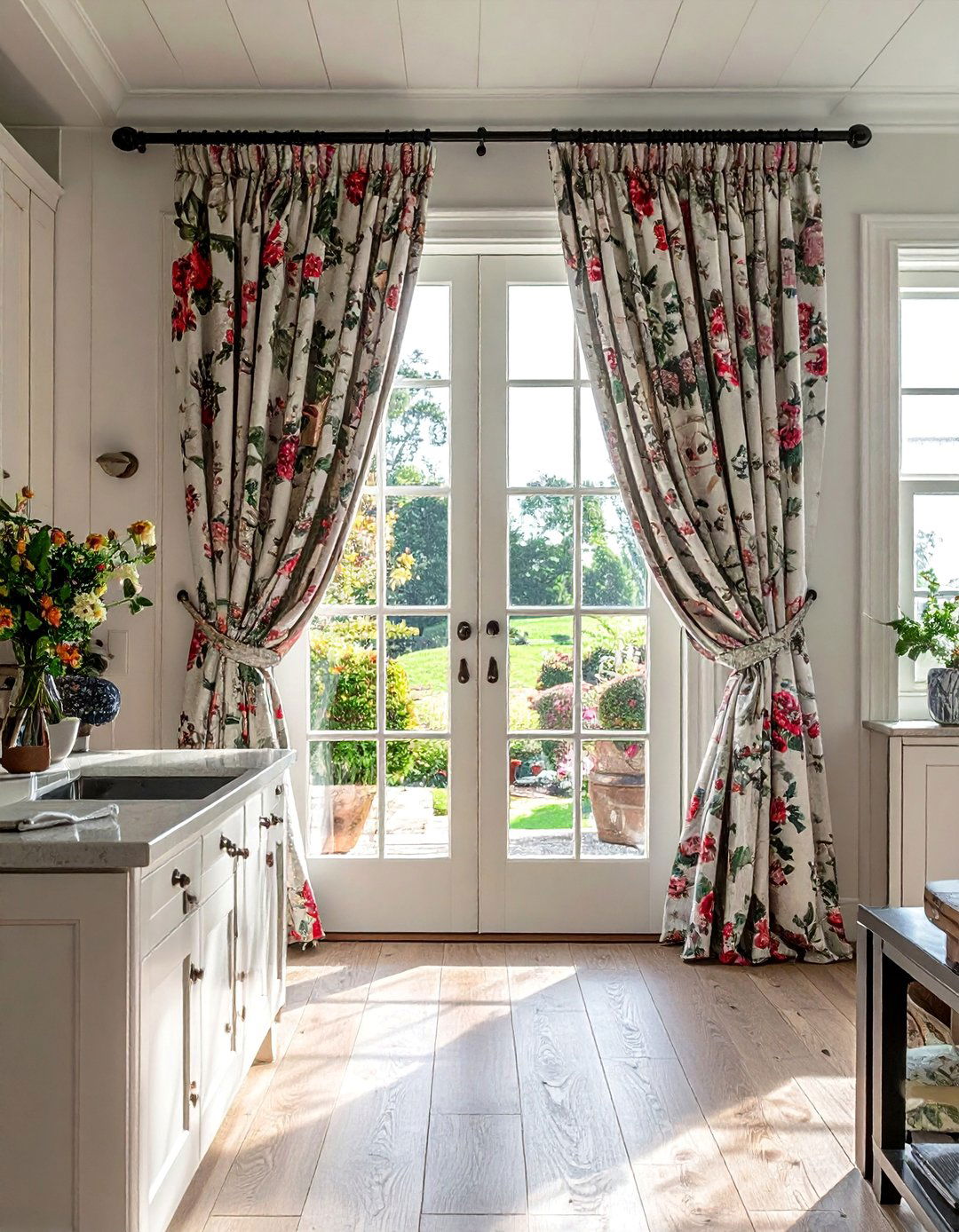 Rod Pocket Curtains - 20 Window Treatments for French Doors to Add Style