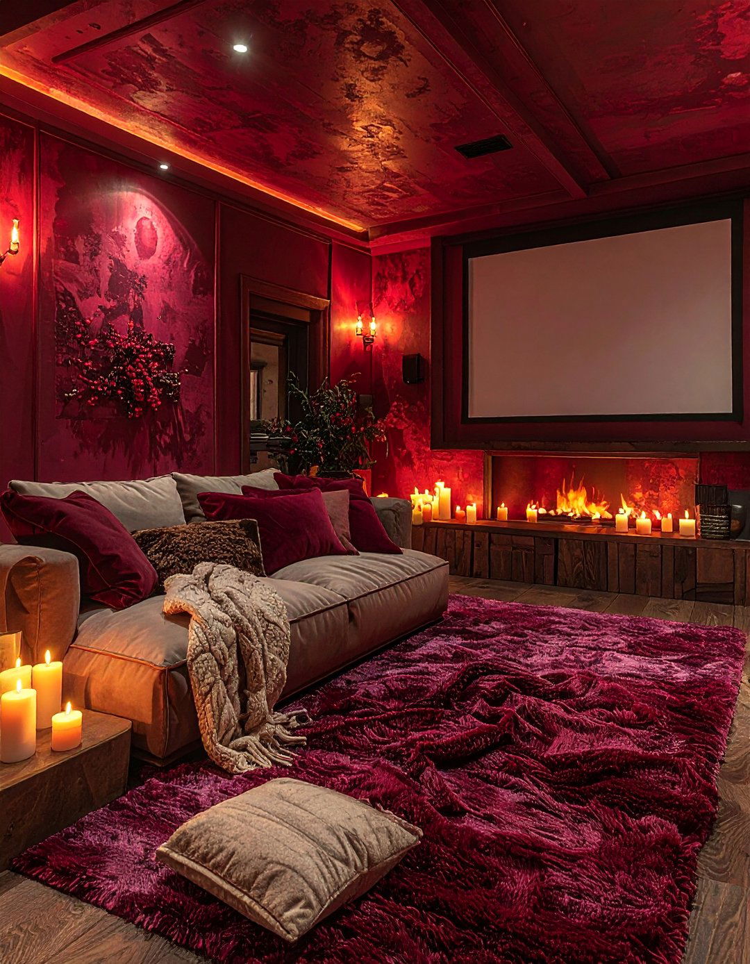 Romantic Date Night Theater - 40 Small Home Theater Ideas for Movie Nights