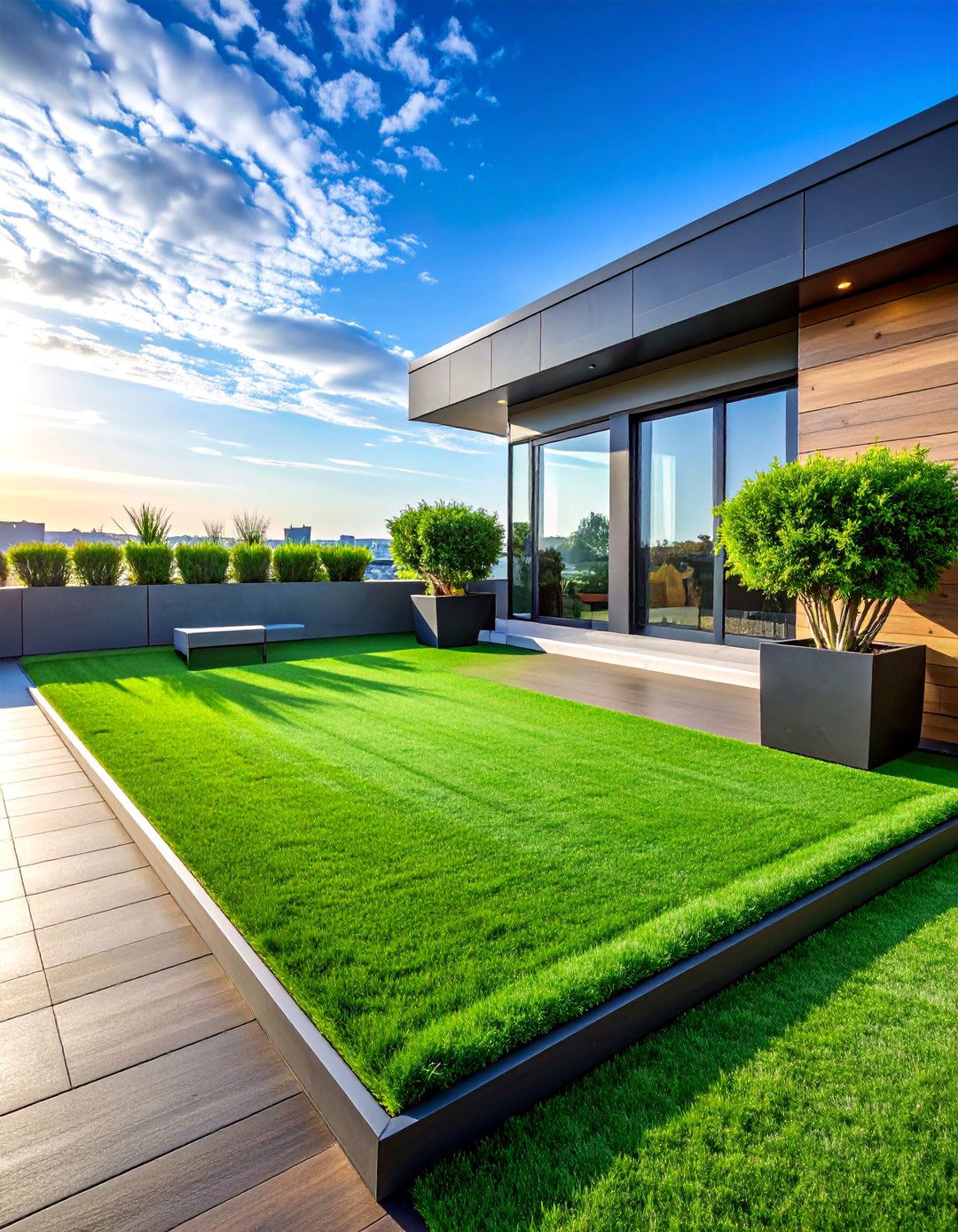 Rooftop Deck Artificial Turf Installation - 40 Rooftop Deck Ideas for Stunning Urban Outdoor Spaces