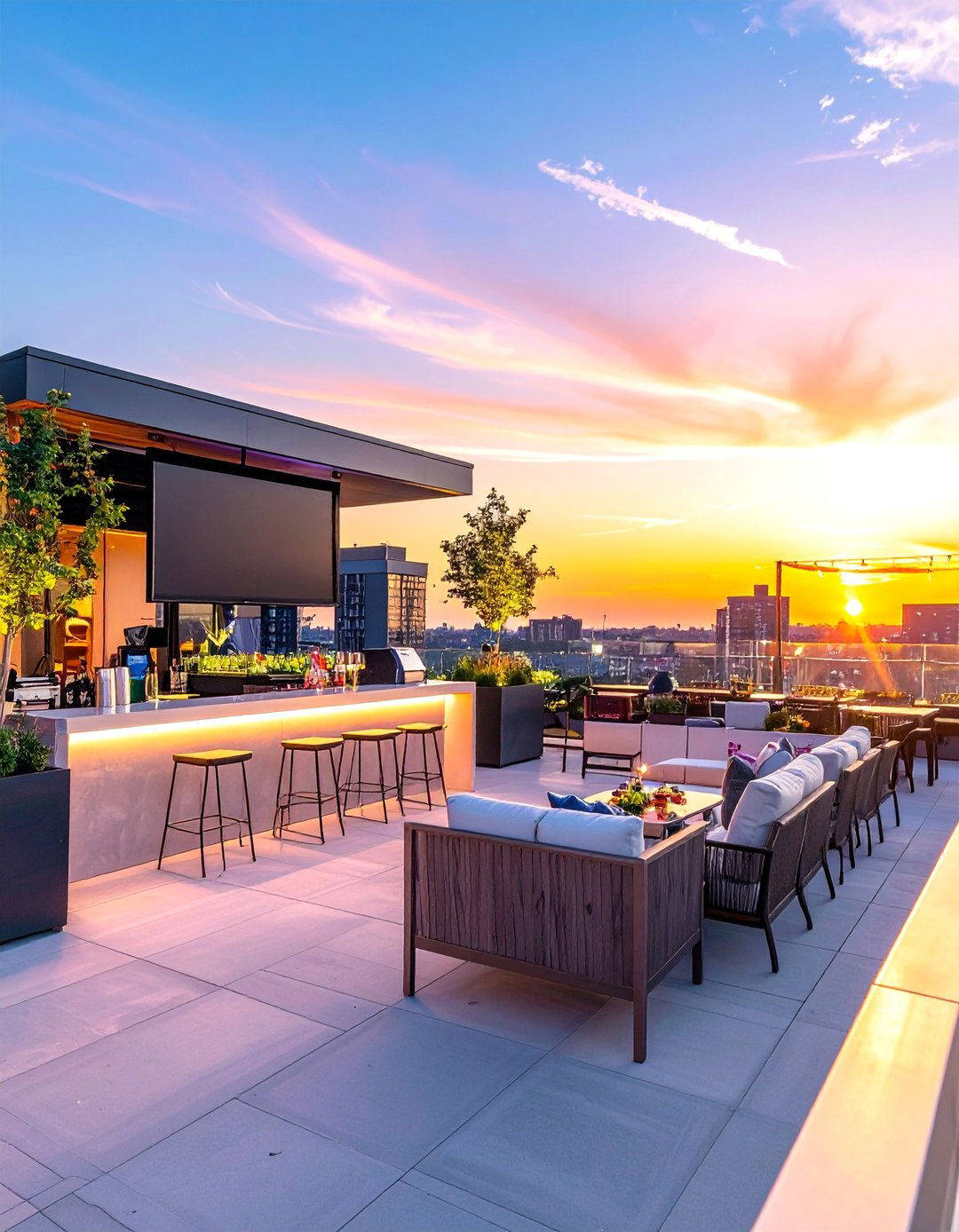 Rooftop Deck Entertainment Zone - 40 Rooftop Deck Ideas for Stunning Urban Outdoor Spaces