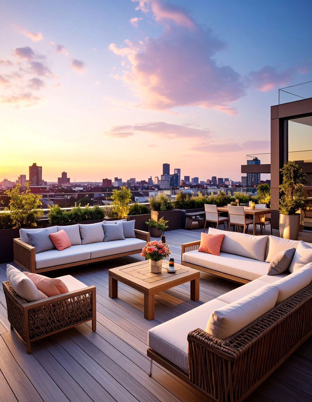 Rooftop Deck Furniture Arrangement Strategies - 40 Rooftop Deck Ideas for Stunning Urban Outdoor Spaces