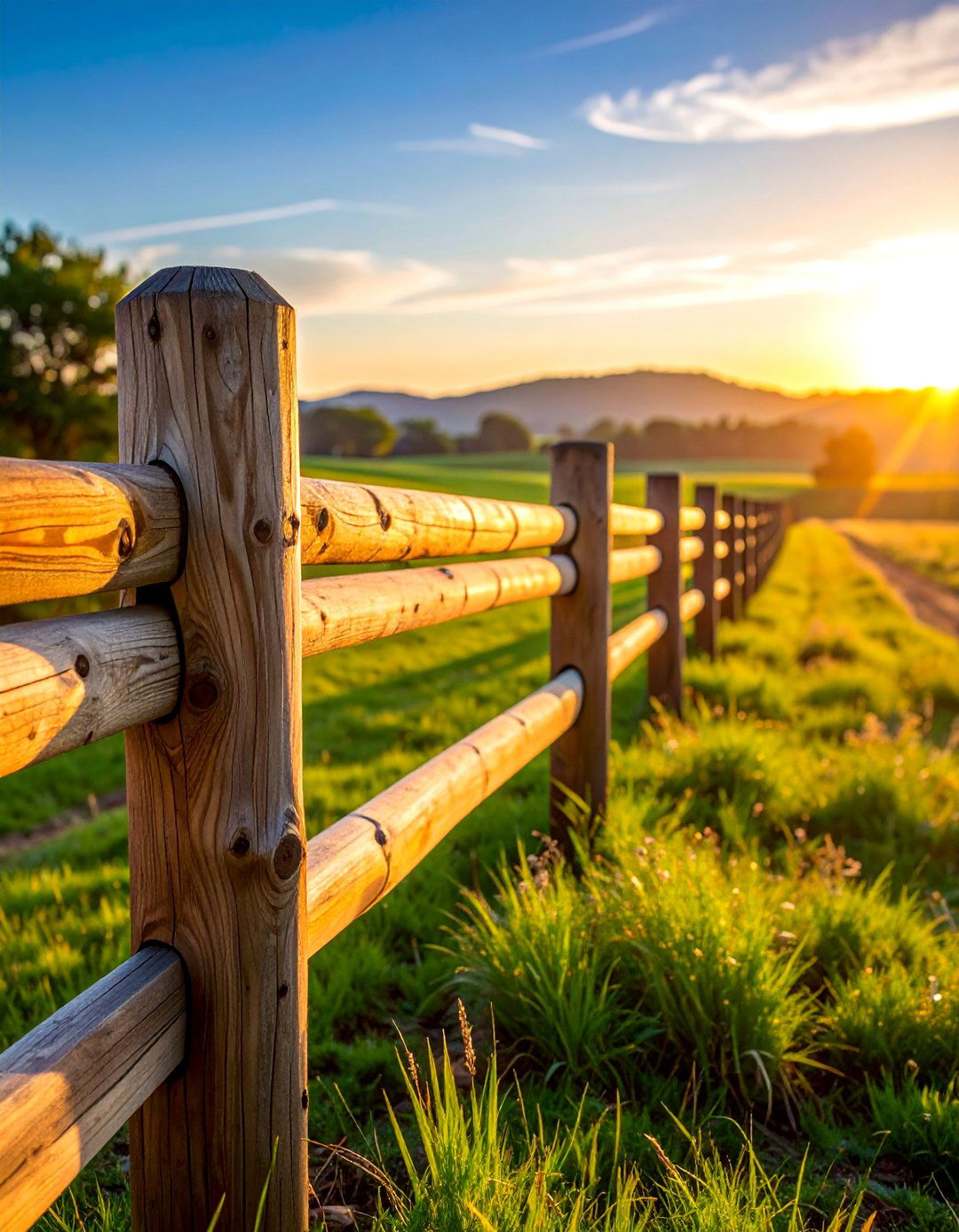 Round Rail Ranch Fencing - 15 Farm Fence Ideas to Enhance Your Rural Property