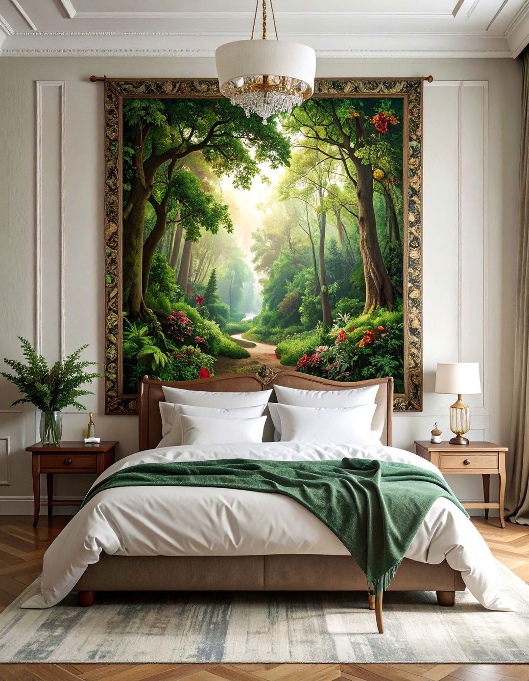 Royal Bedroom Incorporating Tapestry Wall Hangings - 20 Royal Bedroom Ideas for a Luxurious Sleep Space