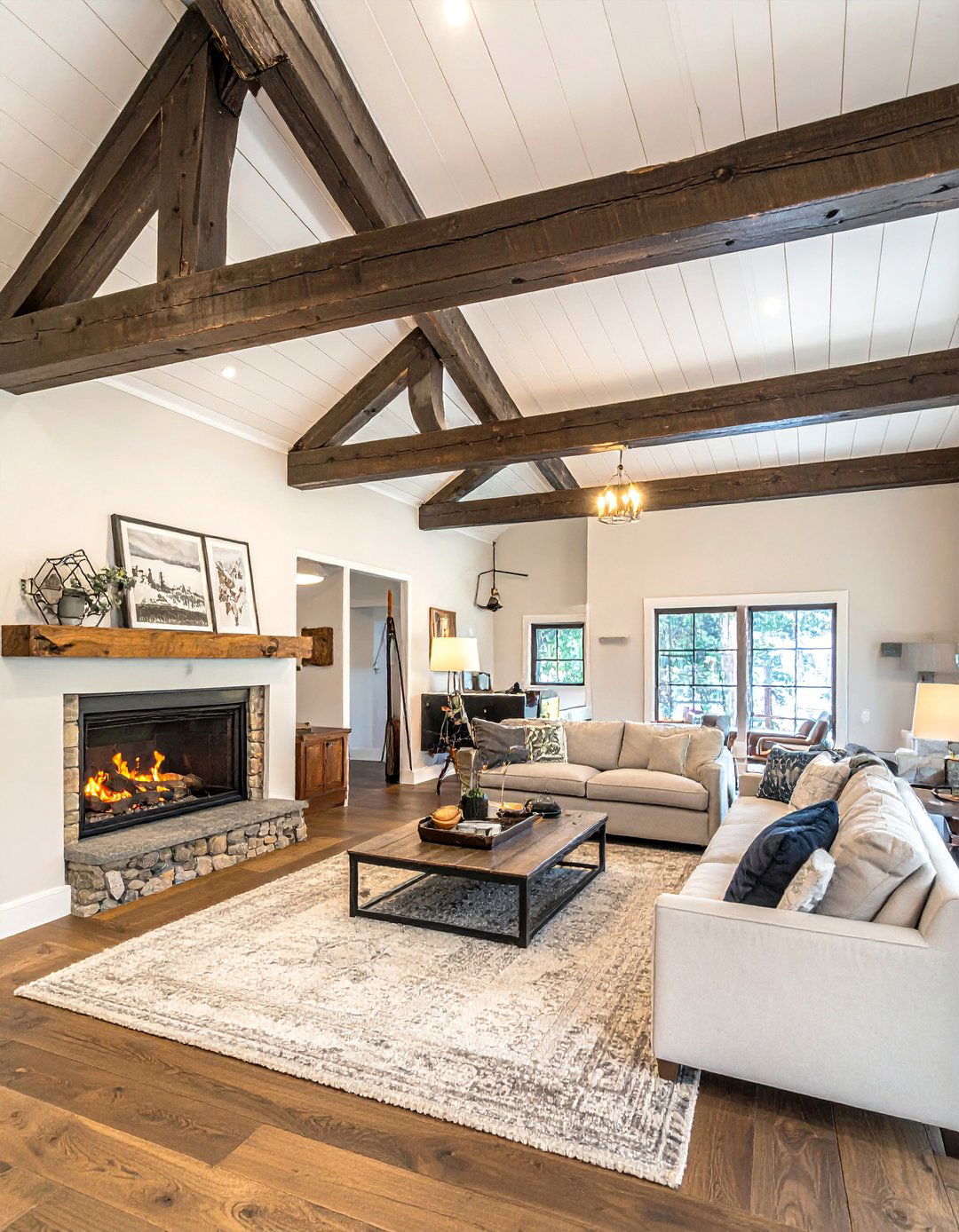 Rustic Dark Wood Vaulted Ceiling Beams - 20 Vaulted Ceiling With Beams Ideas for a Dramatic Look