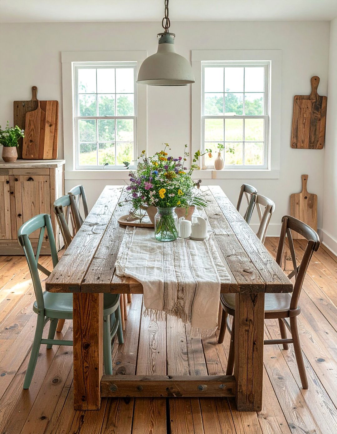 Rustic Farmhouse Table Centerpiece - 30 Cottagecore Dining Room Ideas for a Cozy and Charming Space