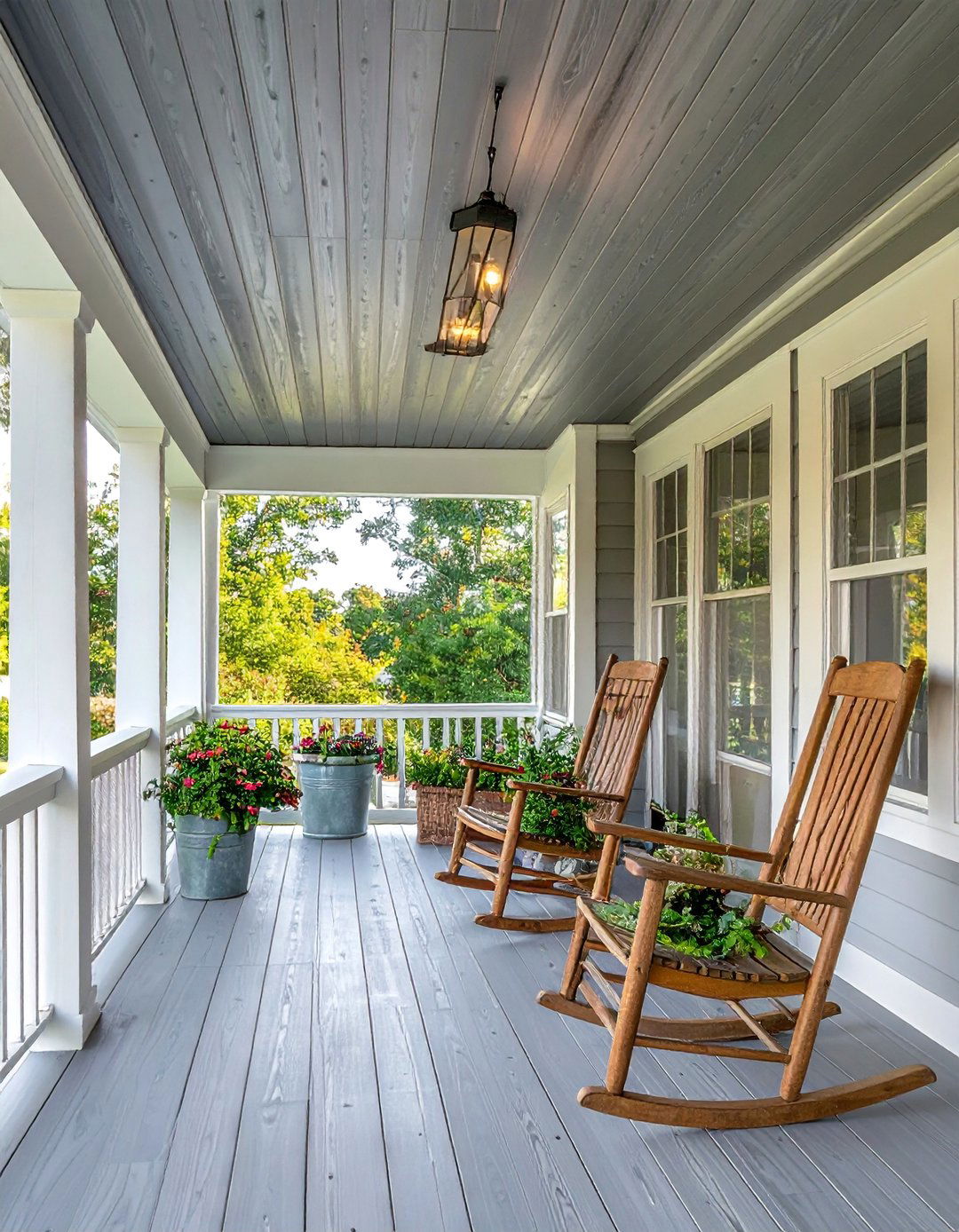Rustic Farmhouse Vinyl Porch Ceiling - 20 Vinyl Porch Ceiling Ideas to Elevate Your Outdoor Space