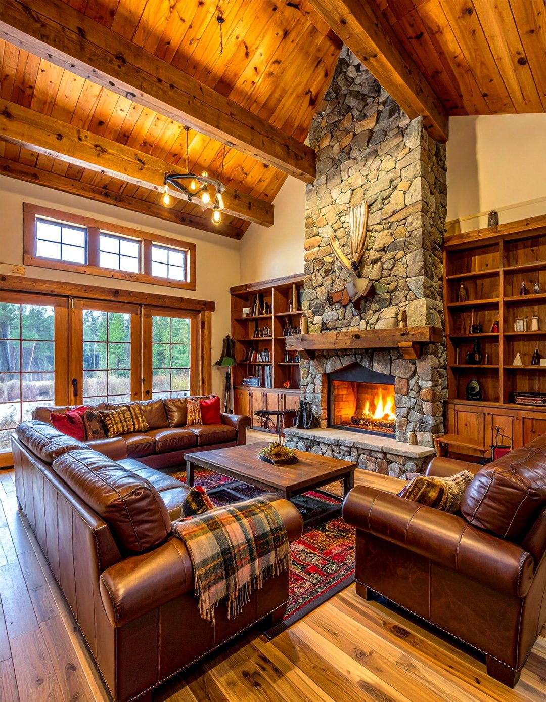 Rustic Lodge Trophy Display - 25 Hunting Room Ideas for the Ultimate Sportsman's Retreat