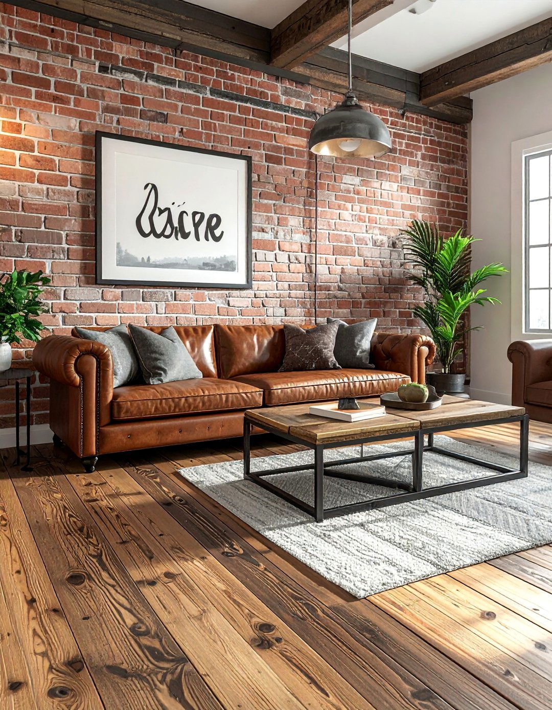Rustic Reclaimed Barn Wood Living Room Floor - 25 Beautiful Living Room Wood Floor Ideas