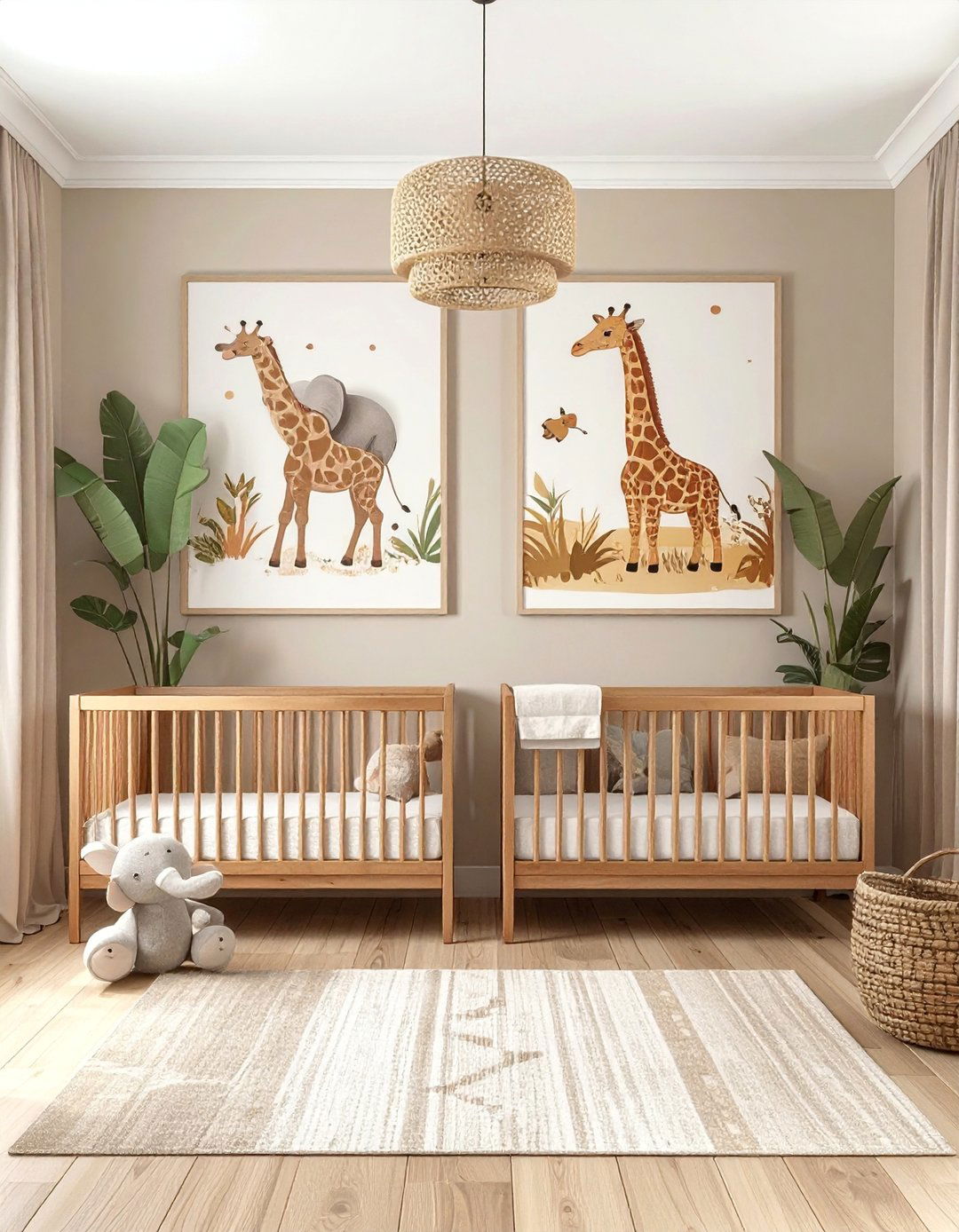 Safari Adventure Theme - 25 Adorable Twin Nursery Ideas for Your Babies