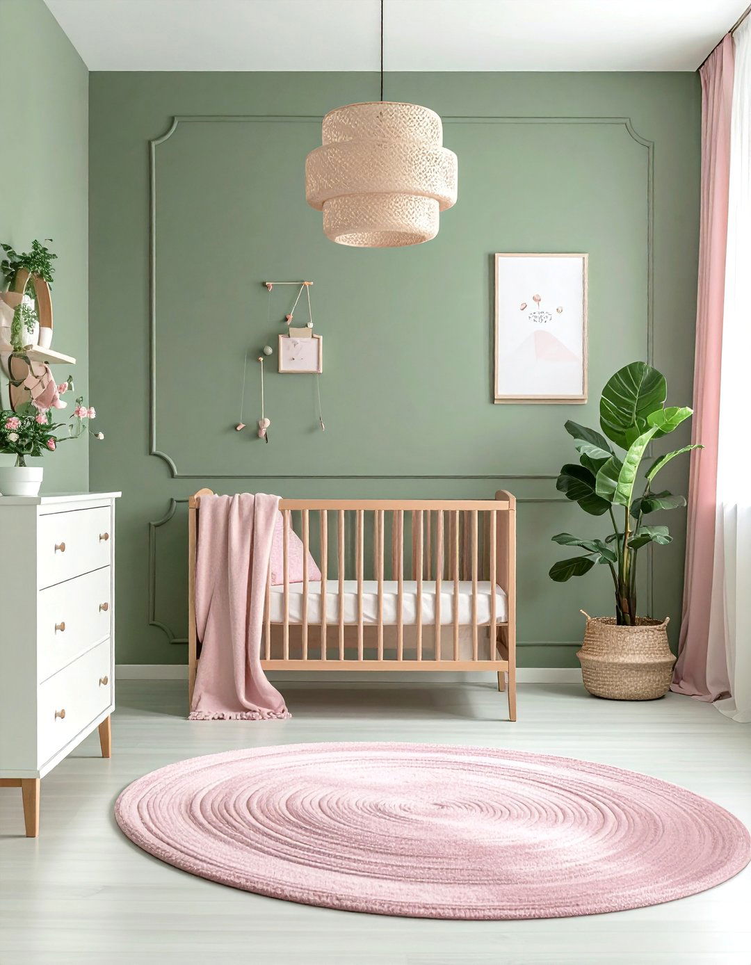 Sage Green and Blush Pink Nursery - 15 Pink and Green Nursery Ideas for a Serene Space