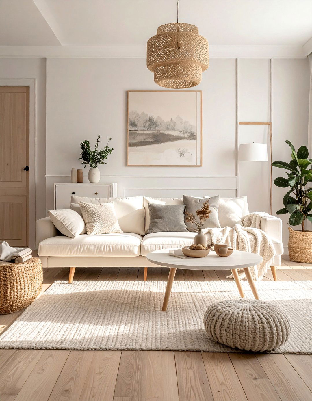 Scandinavian Cream Couch Living Room - 20 Cream Couch Living Room Ideas for a Cozy Space