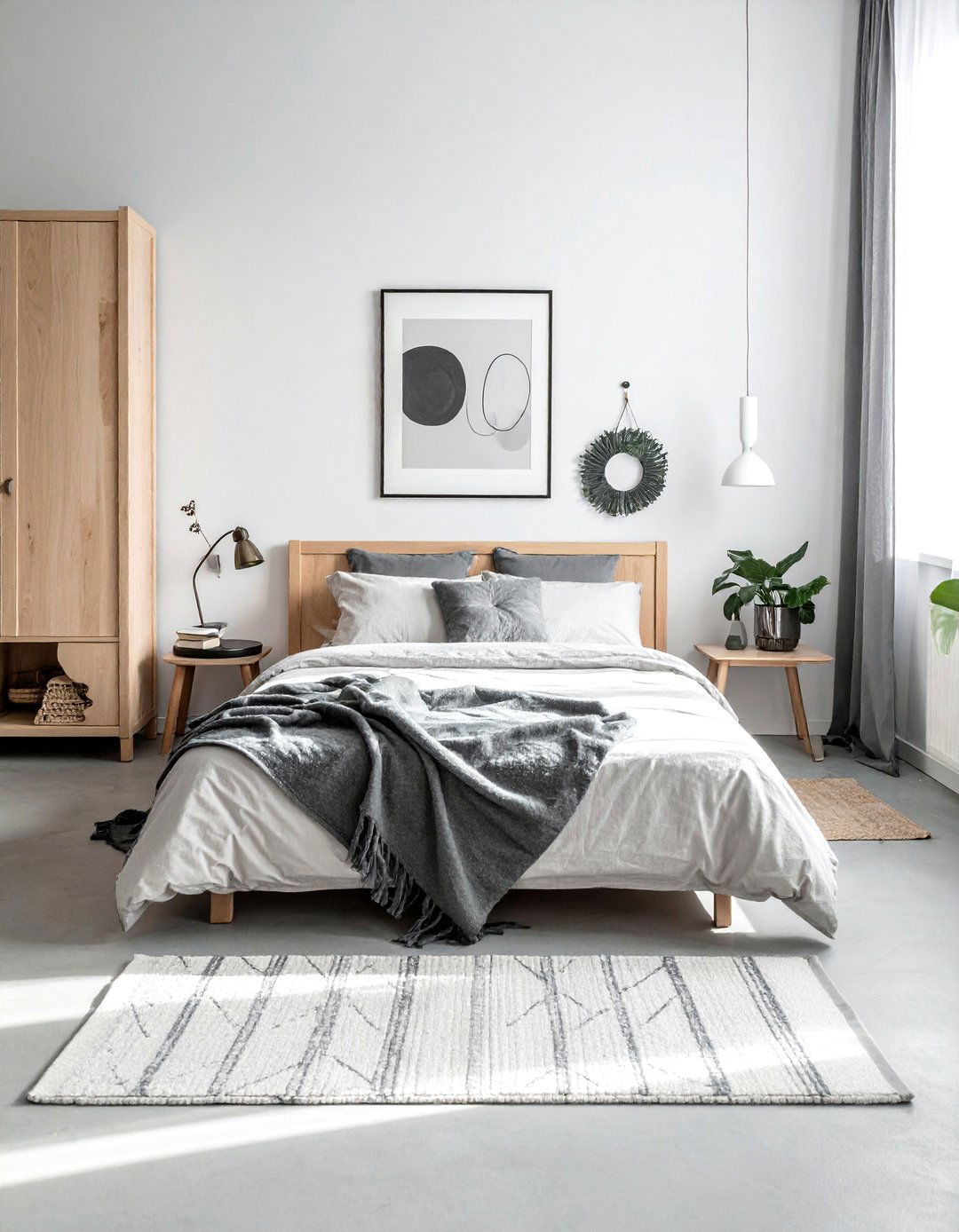 Scandinavian Design Concrete Floor Bedroom - 20 Concrete Floor Bedroom Ideas for a Sleek Look