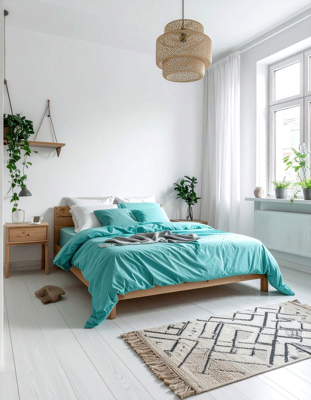 Scandinavian Style Turquoise Bedroom - 15 Stunning Turquoise Bedroom Ideas for a Fresh Look