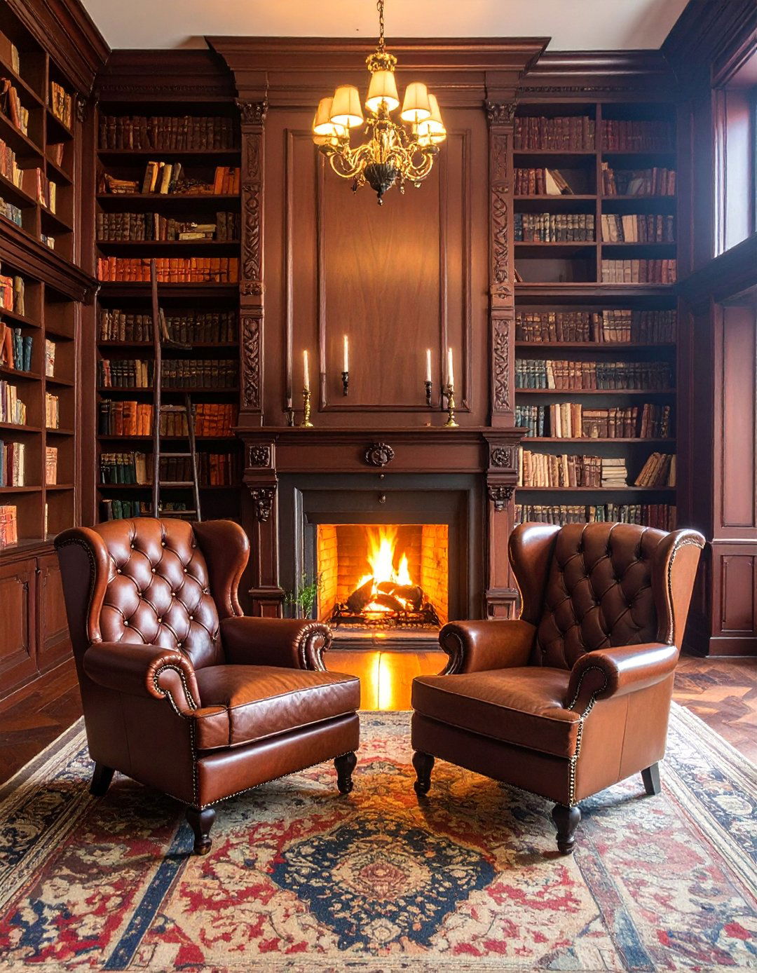 Scholarly Library Parlor Room - 15 Parlor Room Ideas to Elevate Your Home's Elegance