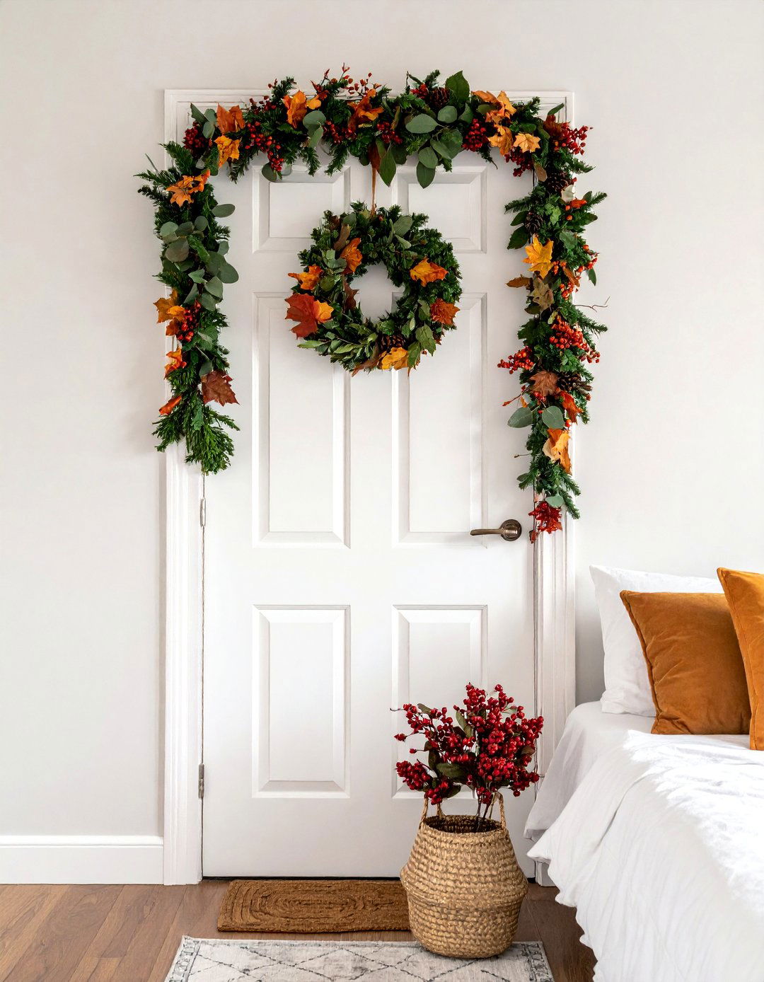 Seasonal Door Swags - 25 Bedroom Door Decorating Ideas to Add Personality