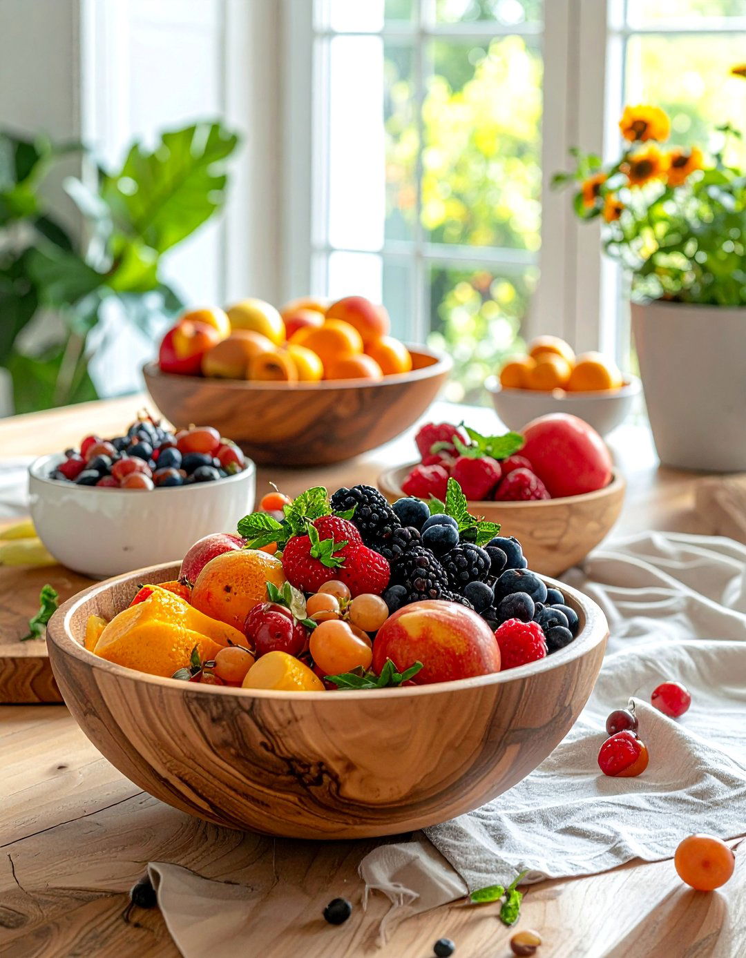 Seasonal Fruit Bowl Displays - 30 Cottagecore Dining Room Ideas for a Cozy and Charming Space