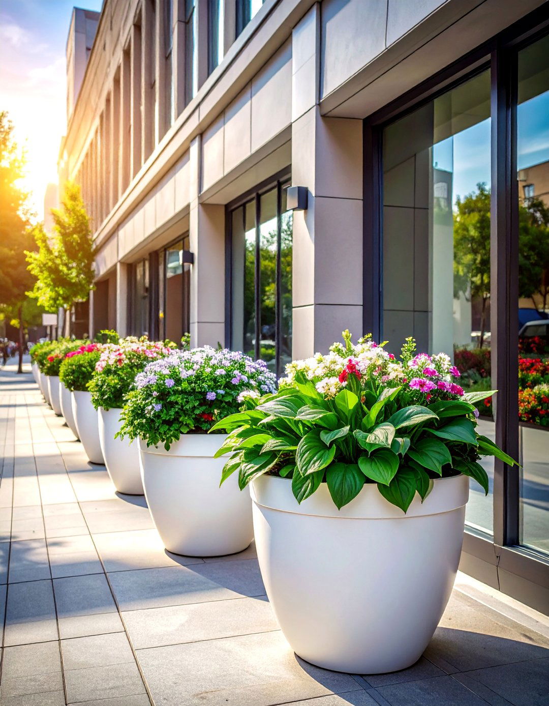 Self Watering Street Planters