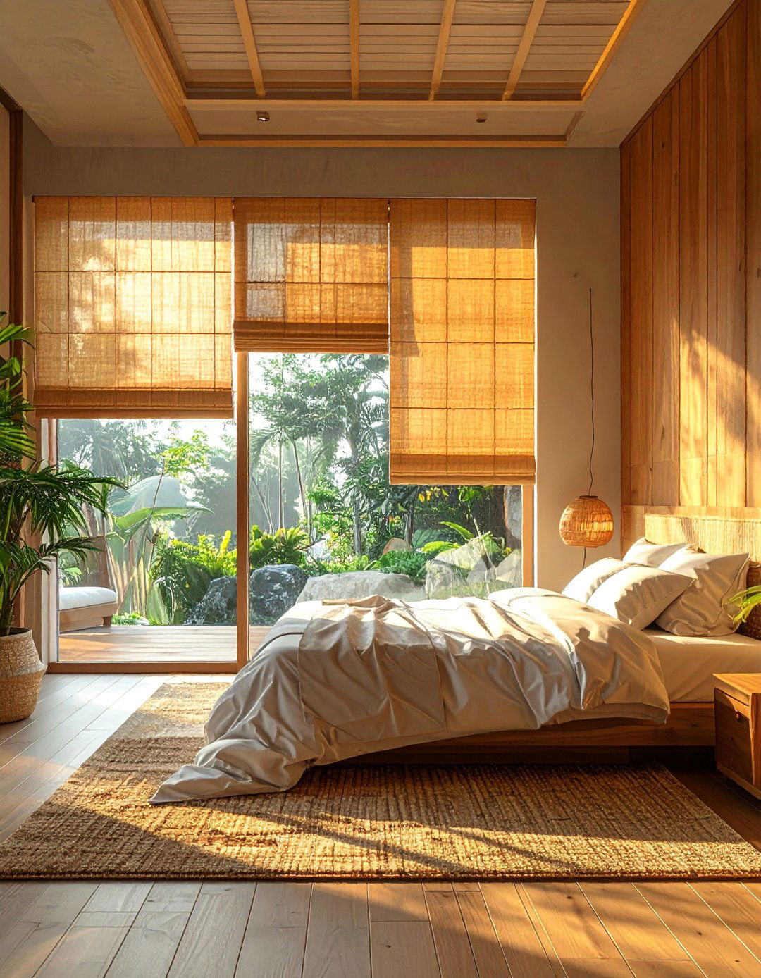 Simple Unadorned Window Treatments for an Asian Bedroom - 20 Asian Bedroom Ideas for a Serene and Stylish Space