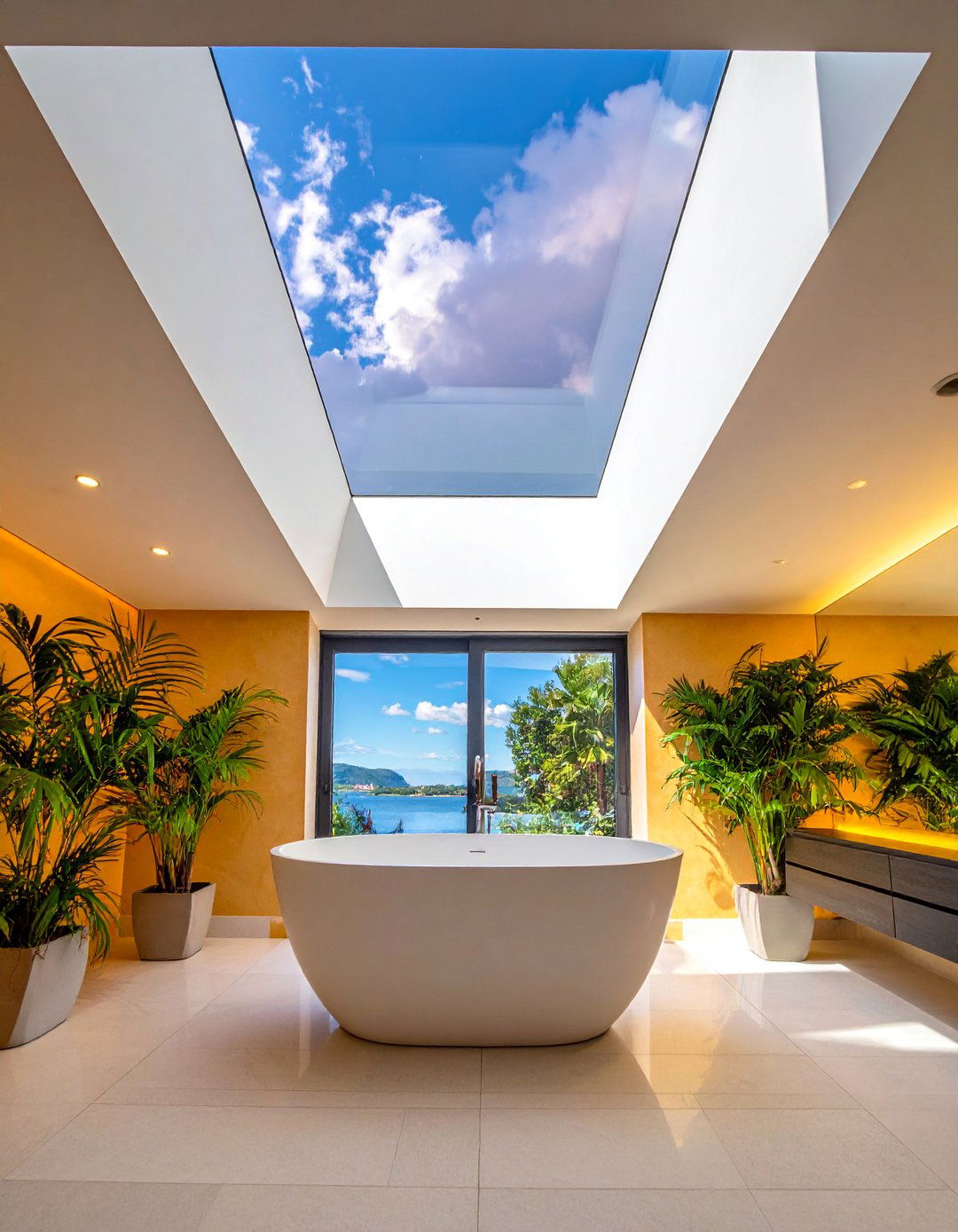 Skylight Integration - 20 Windows Above Bathtub Ideas for a Relaxing Bath