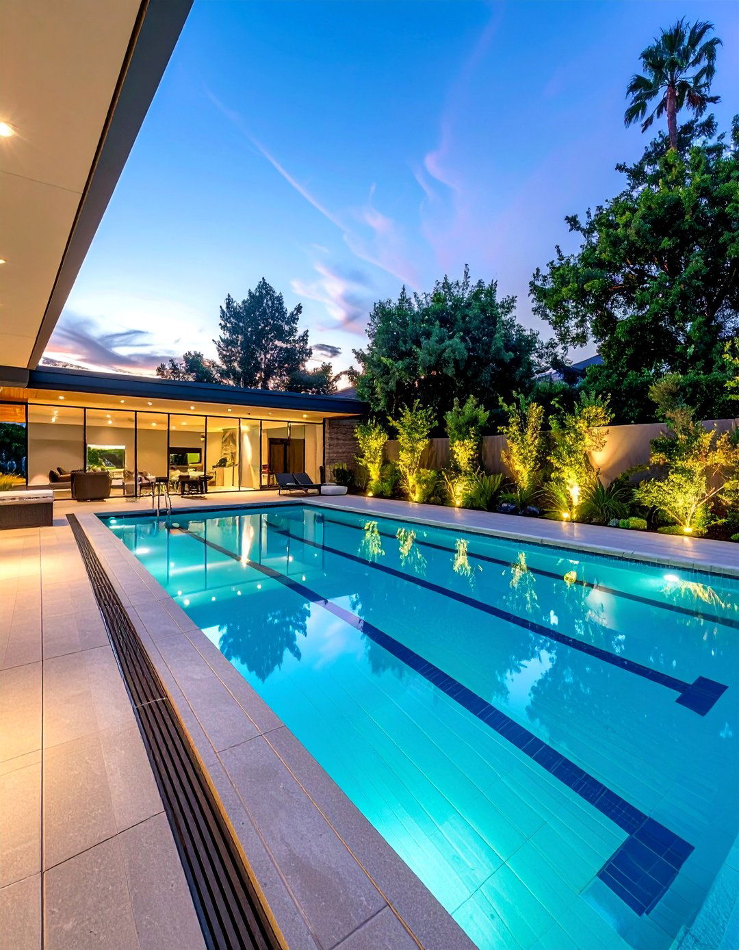 Sleek Lap Pool for Fitness Enthusiasts - 40 Swimming Pool Ideas for a Refreshing Backyard Oasis