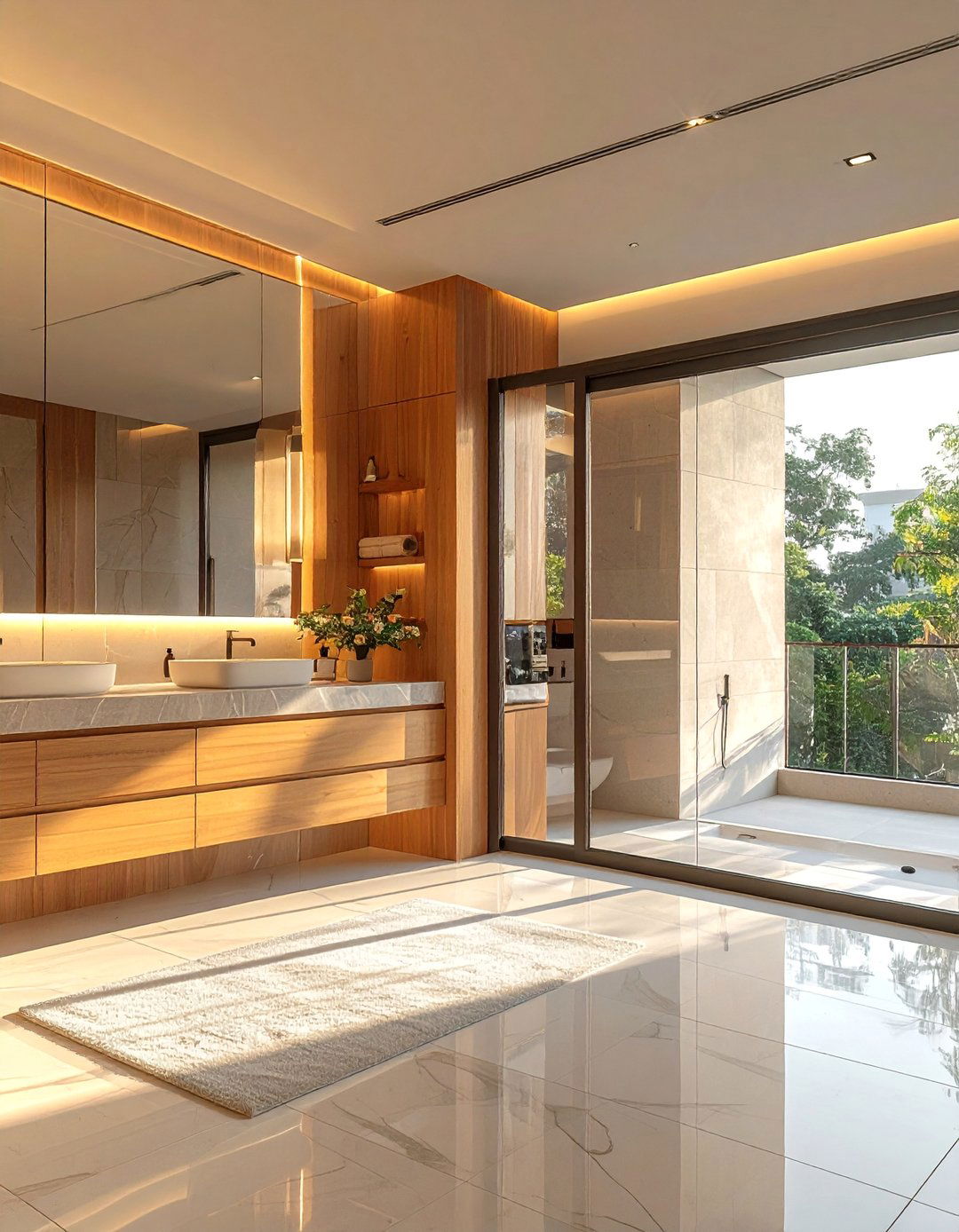 Sliding Panel Systems - 30 Bathroom Window Treatment Ideas for Privacy