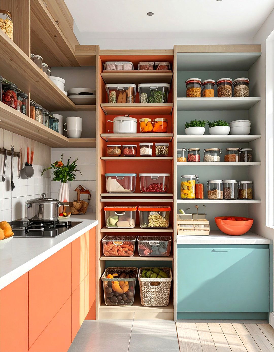 Sliding Pantry Organizers - 40 Small Kitchen Storage Ideas to Maximize Your Space