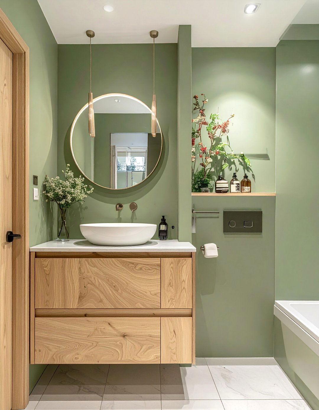 Small Sage Green Bathroom Walls - 20 Small Green Bathroom Ideas for a Fresh Look