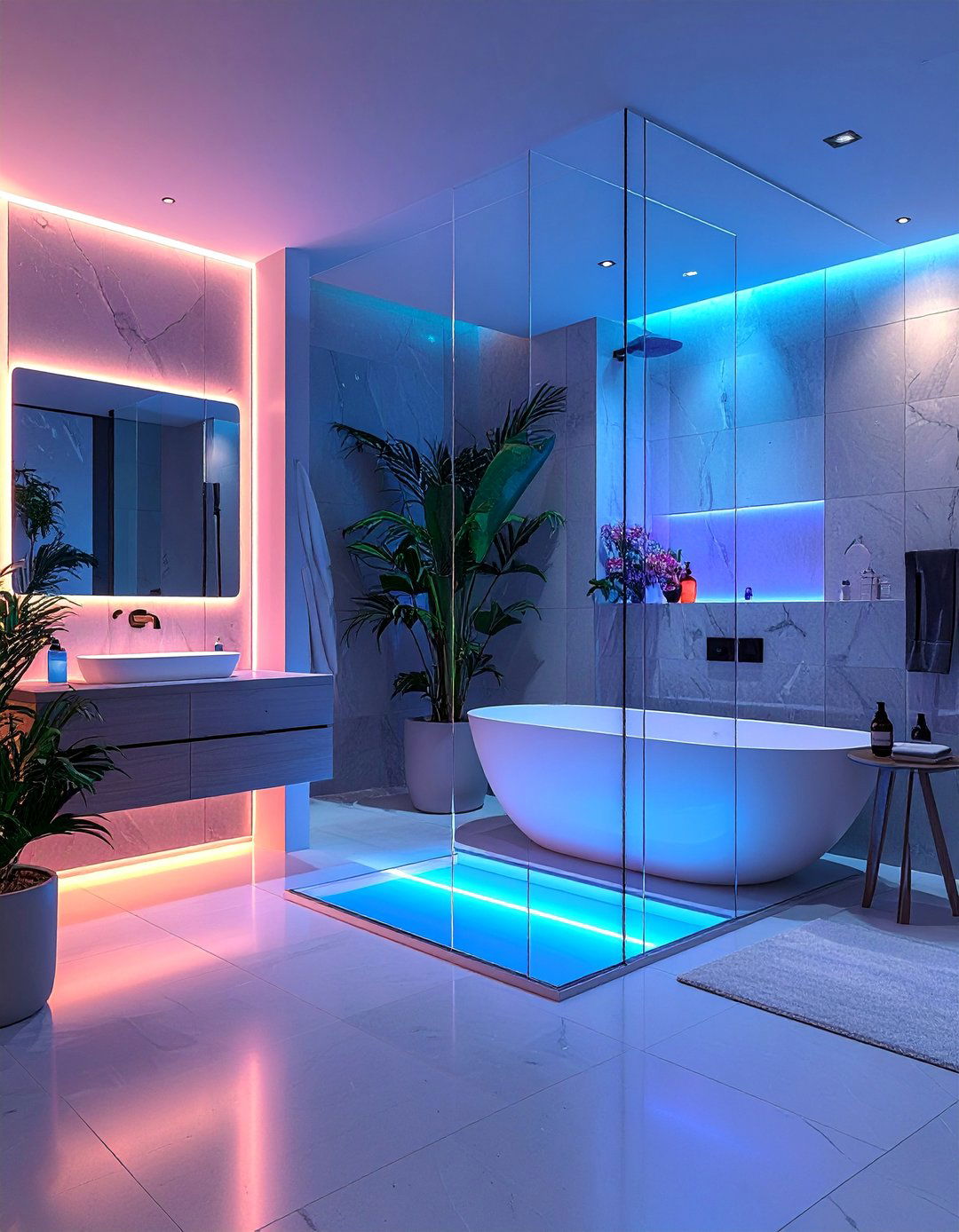 Smart Glass Partition Systems - 30 Open Concept Bathroom Ideas for Modern Homes