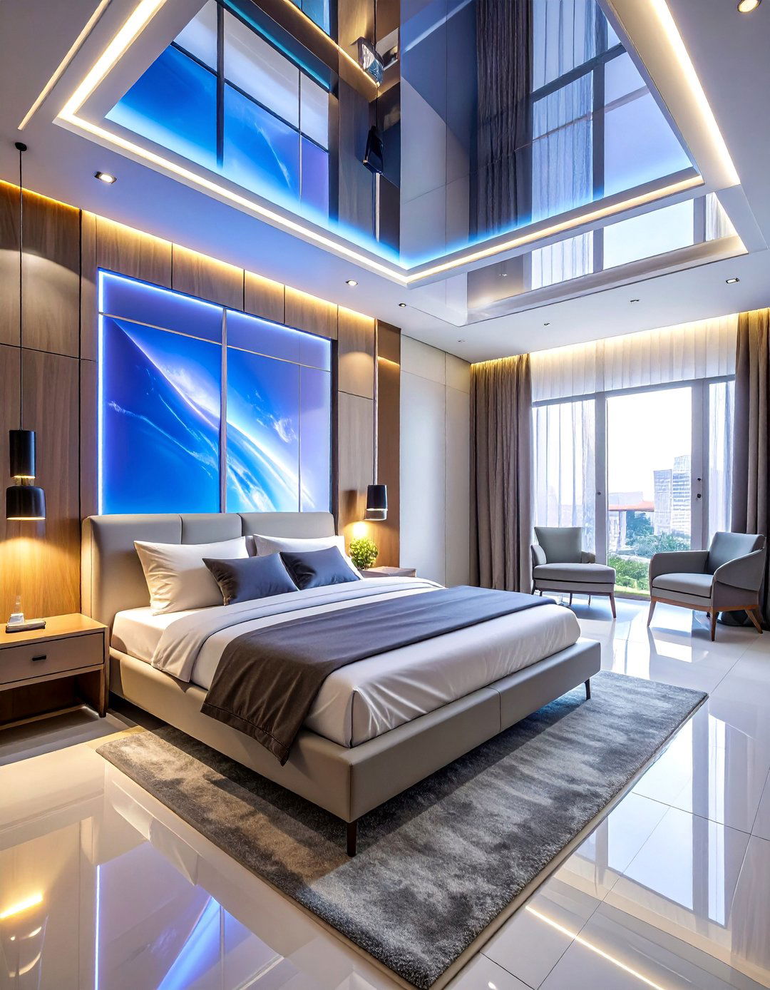 Smart Mirror Bedroom Ceiling Technology - 20 Mirror on Ceiling Above Bed Ideas for a Luxurious Touch