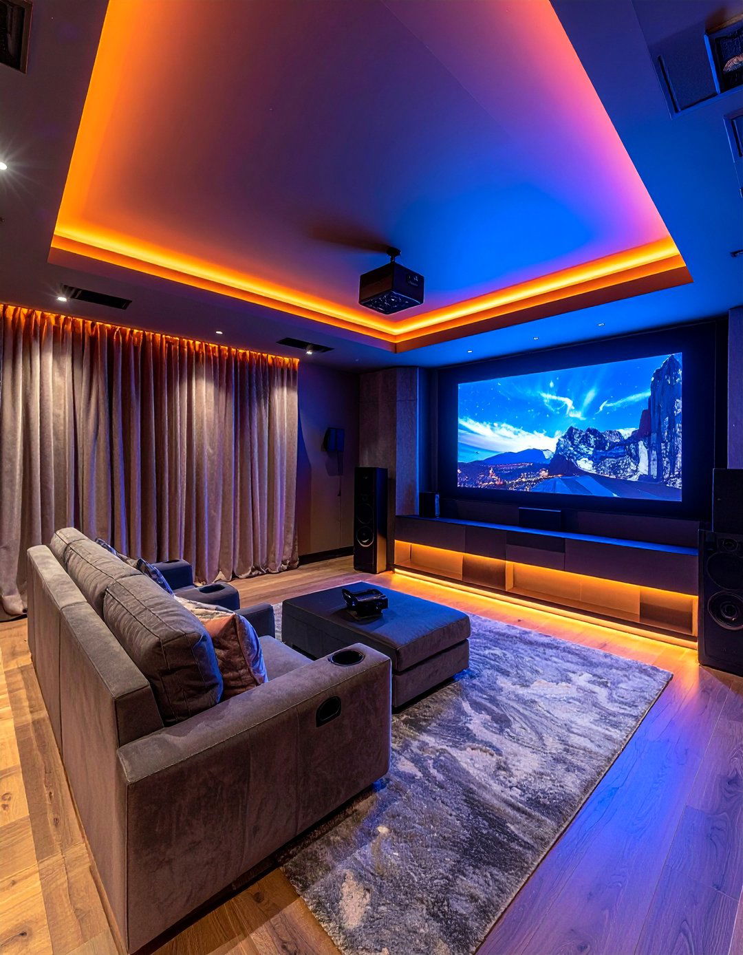Smart Technology Theater - 25 Basement Home Theater Ideas for Movie Nights