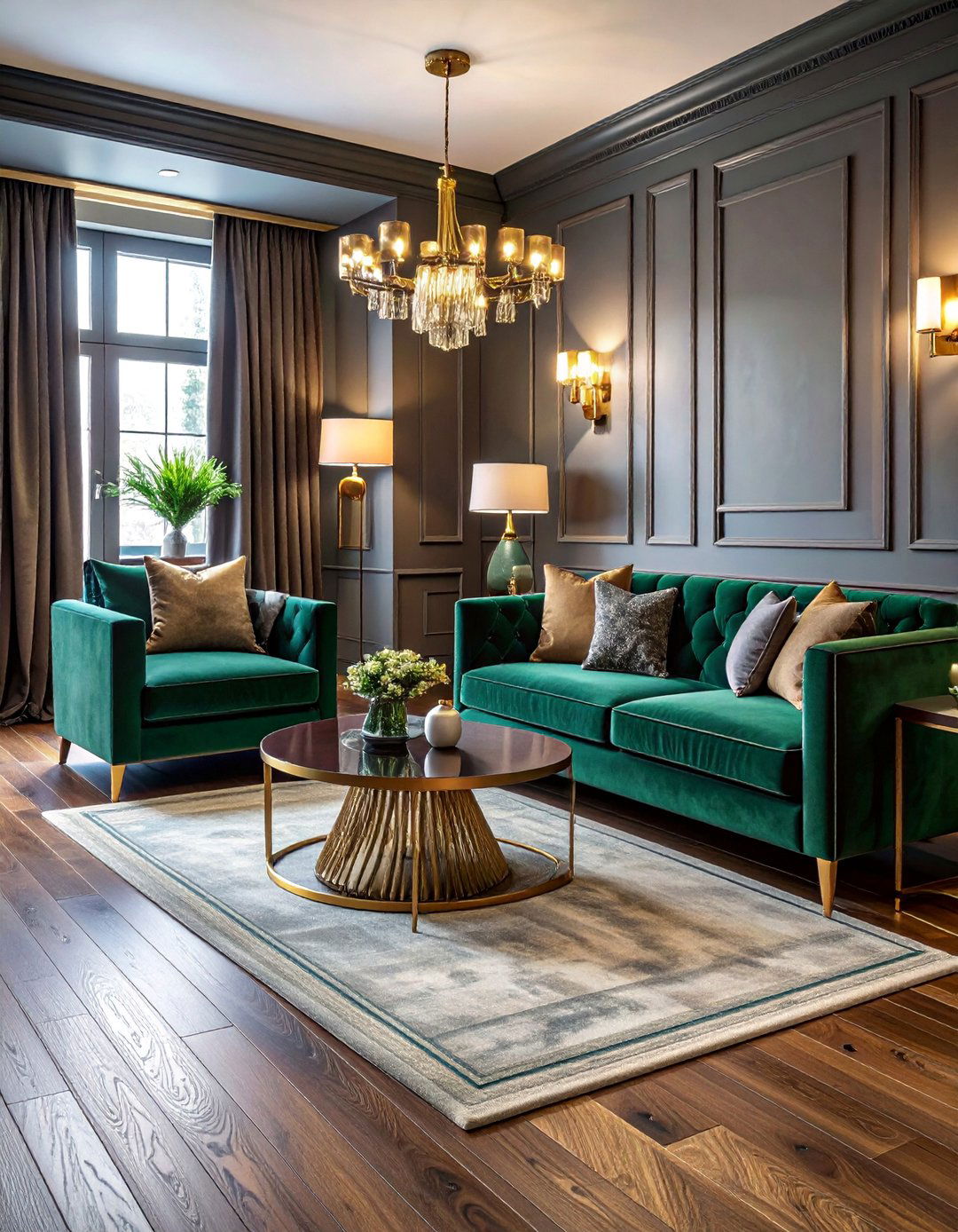 Smoked French Oak Living Room Floor - 25 Beautiful Living Room Wood Floor Ideas