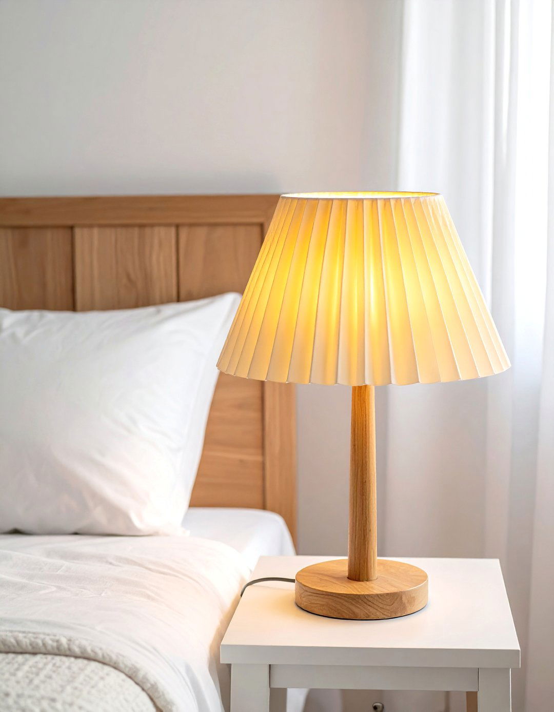 Soft Pleated Lampshades - 25 Danish Pastel Room Ideas for a Soft, Minimalist Aesthetic