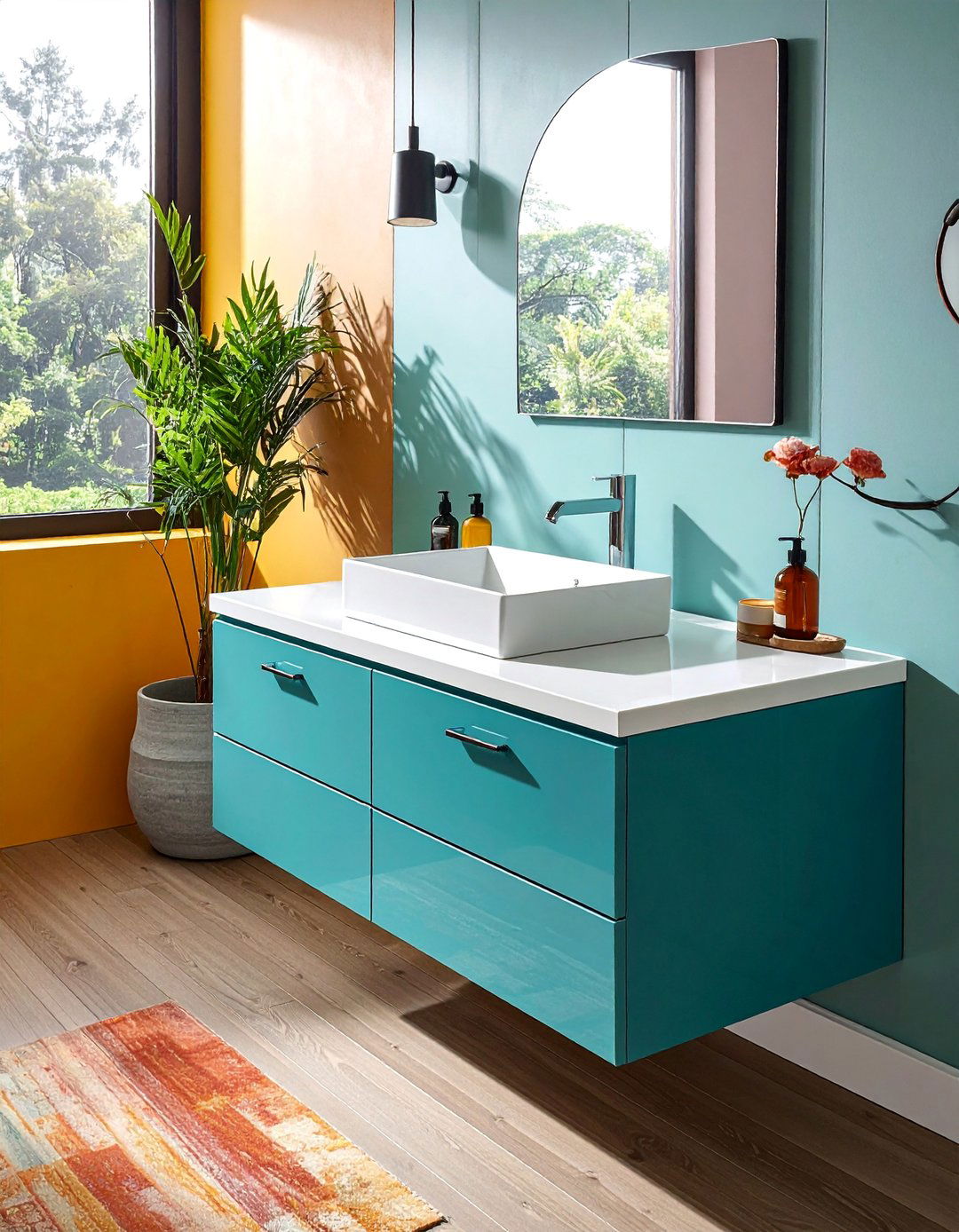 Solid Surface Bathroom Countertops - 20 Bathroom Countertop Ideas for a Functional and Stylish Space