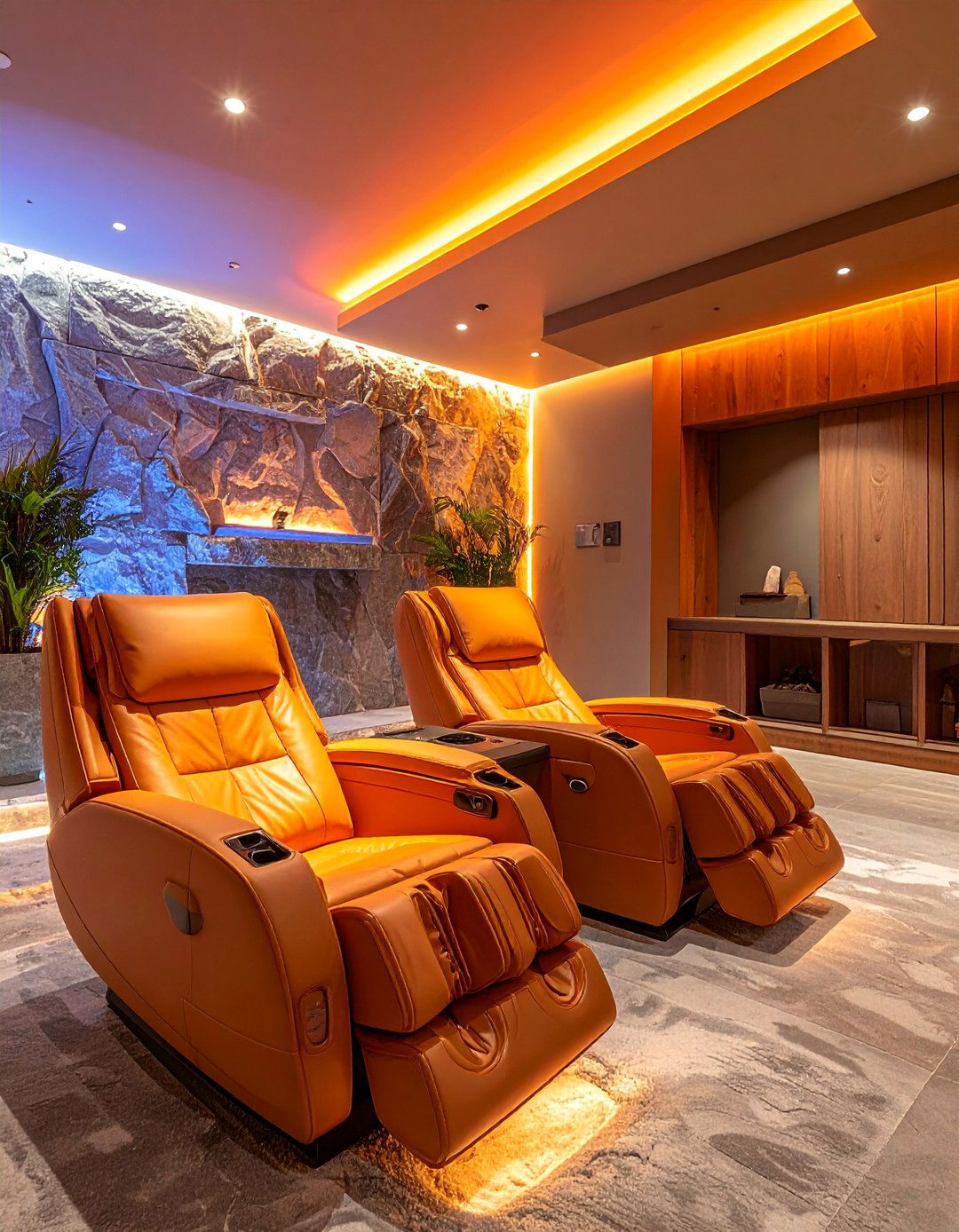 Spa Style Relaxation Theater - 25 Basement Home Theater Ideas for Movie Nights