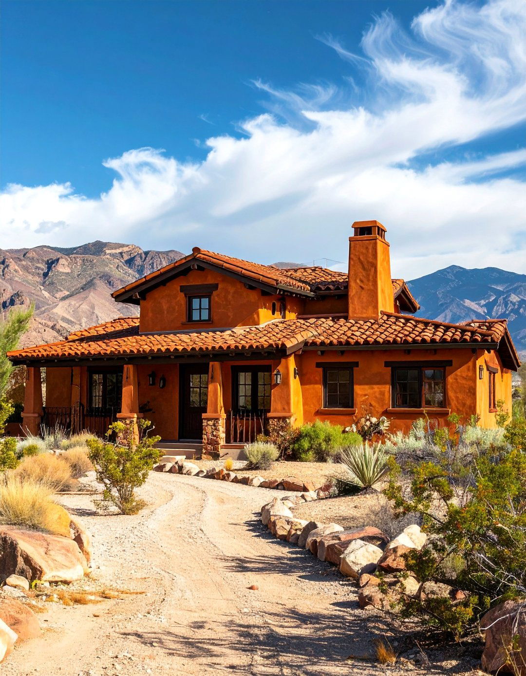 Spanish Style Home with Earth Toned Exterior Paint - 40 Spanish Style Home Exterior Ideas for Timeless Charm