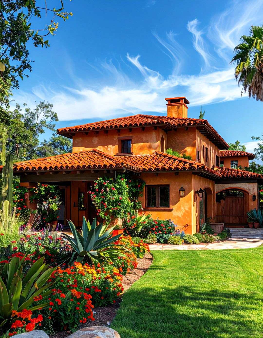 Spanish Style Home with a Low Pitched Roofline - 40 Spanish Style Home Exterior Ideas for Timeless Charm