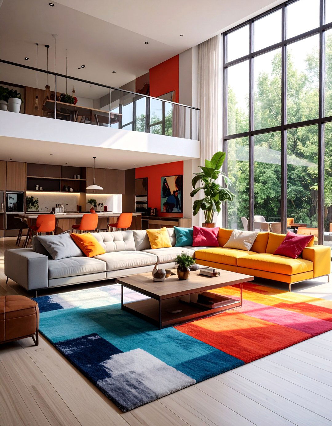 Split Level Zoning Layout - 25 Functional Living Room Layout Ideas