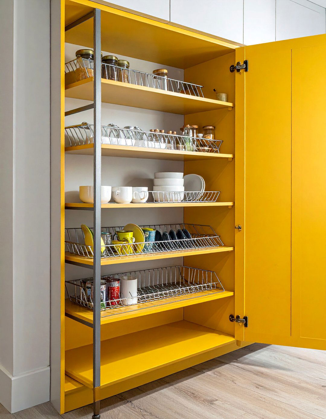 Stackable Shelf Risers - 40 Small Kitchen Storage Ideas to Maximize Your Space